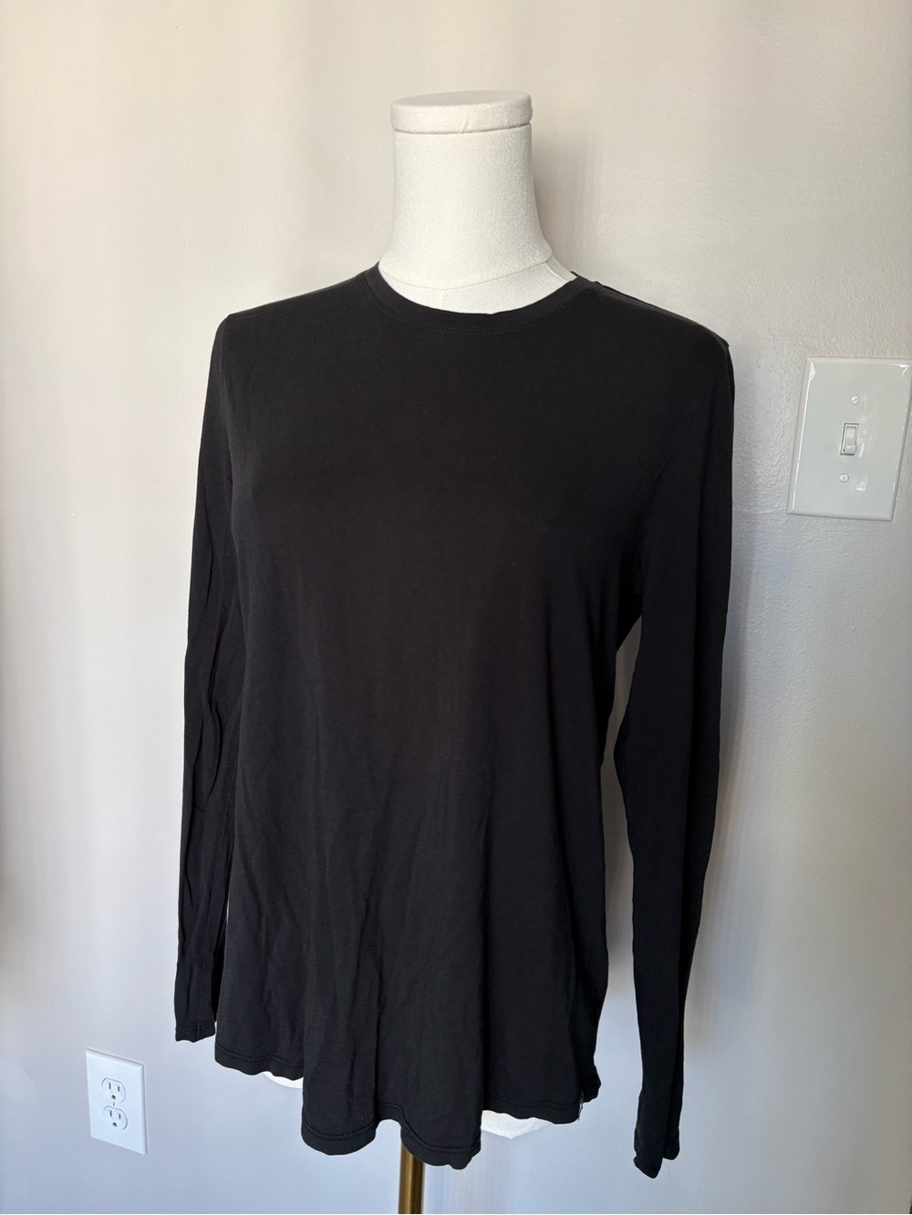 Figs Black Pima Cotton Blend Long Sleeve Underscrubs